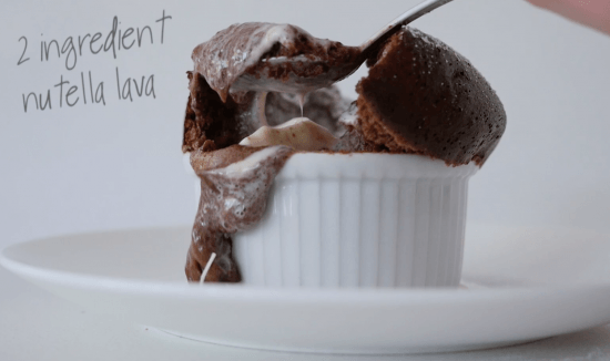 nutella lava cake